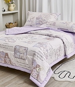 Детский комплект постельного белья с одеялом, «Satin Children Collection», Фиолетовый