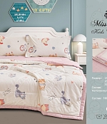 Детский комплект постельного белья с одеялом, «Satin Children Collection», Розовый