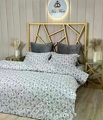 Комплект постельного белья с одеялом "Elita Grande", Велюр, Белый, Серебристый